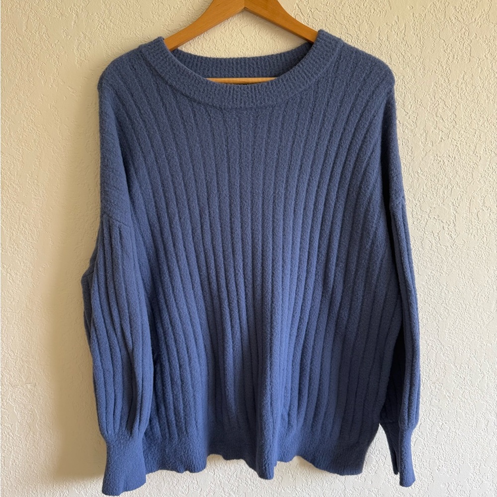 Aerie cozy Deep Blue Crewneck Sweater